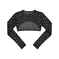 Black and Silver Star Shrug Top