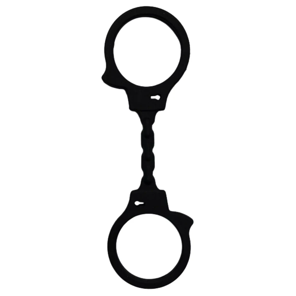 Black Silicone Handcuffs - Pleasure Bound