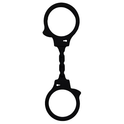 Black Silicone Handcuffs - Pleasure Bound