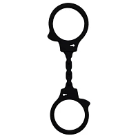 Black Silicone Handcuffs - Pleasure Bound