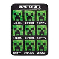 Minecraft Create Explore Survive Fleece Blanket