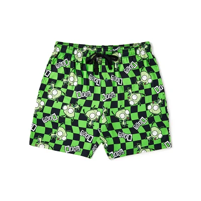 GIR Checkered Lounge Shorts - Invader Zim
