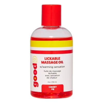 Cherry Flavored Lickable Warming Massage Oil 4 oz. - good D