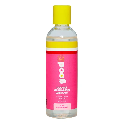 Sour Strawberry Flavored Lickable Lubricant 4 oz. - good D