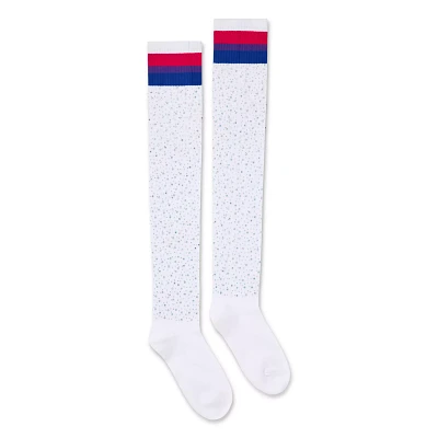 Bisexual Pride Rhinestone Knee High Socks