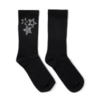 Rhinestone Star Crew Socks