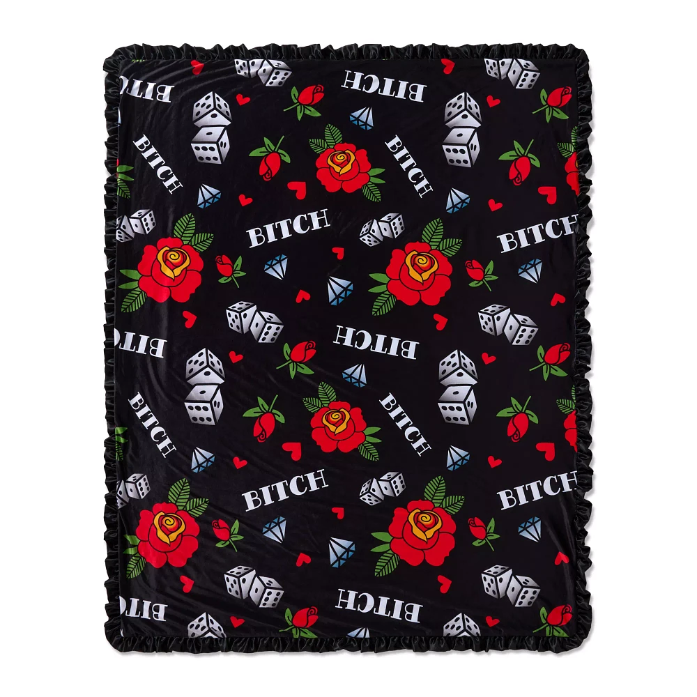 Y2K Bitch Dice Fleece Blanket