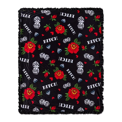 Y2K Bitch Dice Fleece Blanket