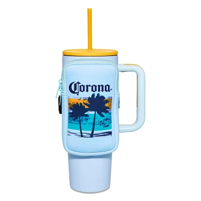 Corona Palm Tree Tumbler with Pouch - 40 oz.