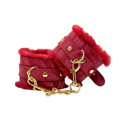 Sangria Fur Cuffs - Pleasure Bound