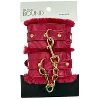 Sangria Fur Cuffs - Pleasure Bound