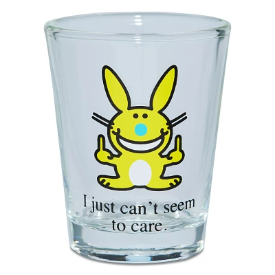 I Just Can't Seem to Care Shot Glass 2 oz. - It's Happy Bunny