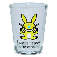 I Just Can't Seem to Care Shot Glass 2 oz. - It's Happy Bunny