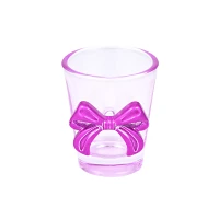 Pink Bow Molded Shot Glass - 2 oz.