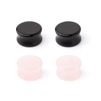 Multi-Pack Obsidian Effect Stone Plugs - 2 Pair