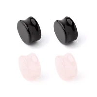 Multi-Pack Obsidian Effect Stone Plugs - 2 Pair