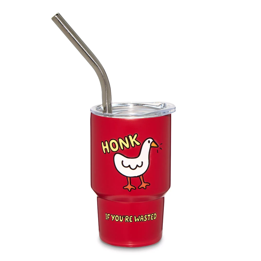 Honk If You're Wasted Mini Tumbler with Straw - 3 oz.