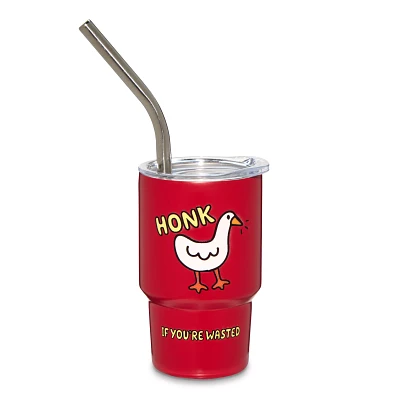 Honk If You're Wasted Mini Tumbler with Straw - 3 oz.