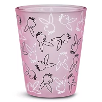 Pink Playboy Bunny Print Frosted Shot Glass - 2 oz.