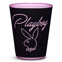 Black and Playboy Bunny Matte Shot Glass