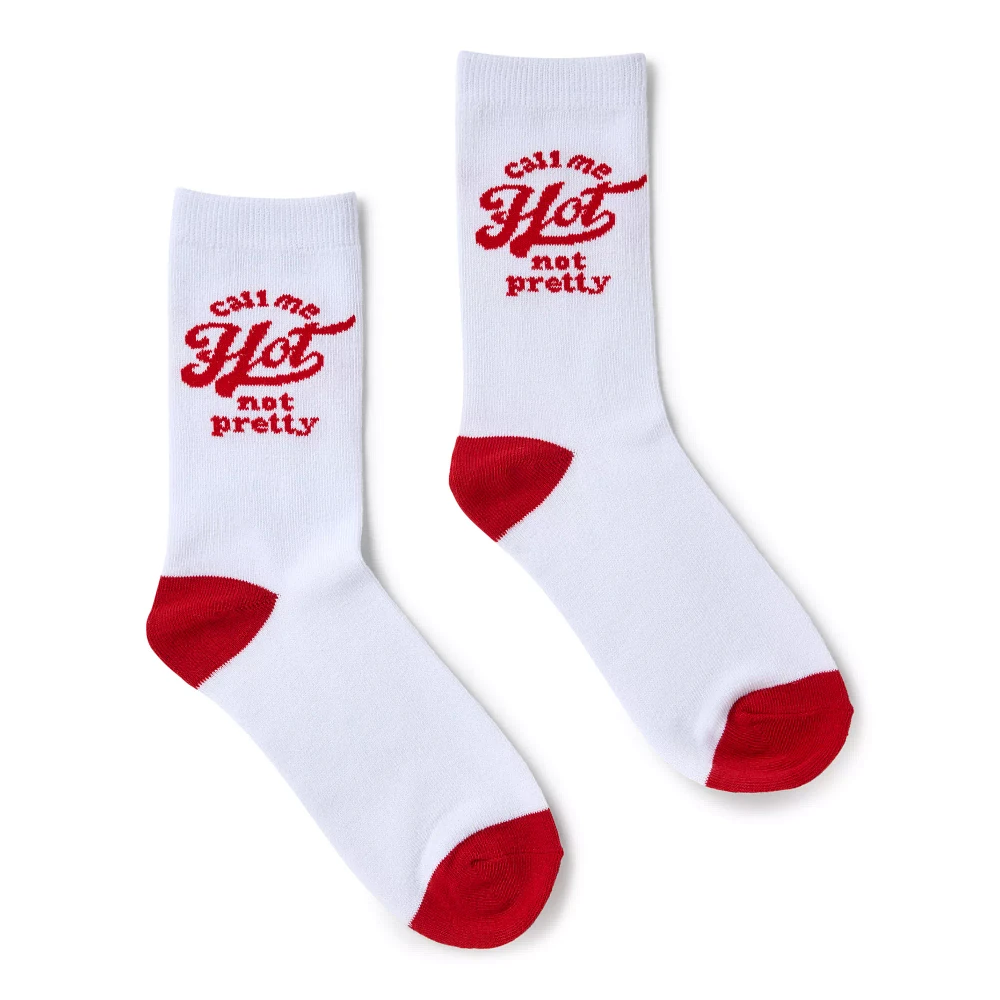 Call Me Hot Not Pretty Crew Socks