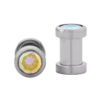 Silver CZ Screw Plugs