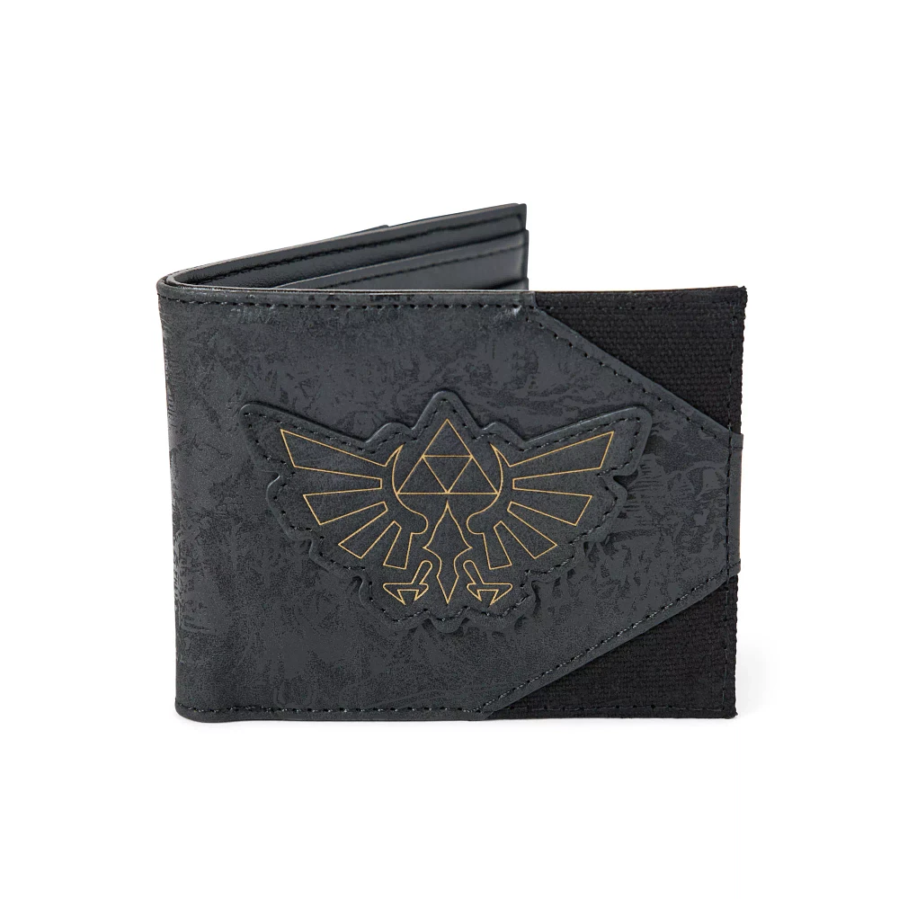 Black Hyrule Badge Bifold Wallet - The Legend of Zelda