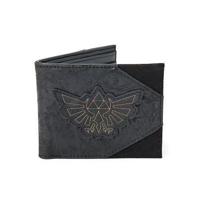 Black Hyrule Badge Bifold Wallet - The Legend of Zelda