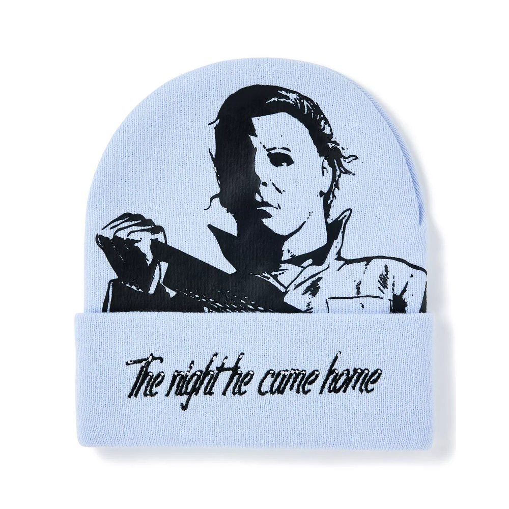 Blue The Night He Came Home Cuff Beanie Hat - Halloween