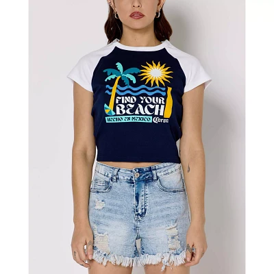 Corona Find Your Beach Baseball Baby T Shirt