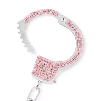 Pleasure Bound Pink Rhinestone Cuffs