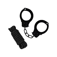 Metal Cuffs and Rope Set - Pleasure Bound