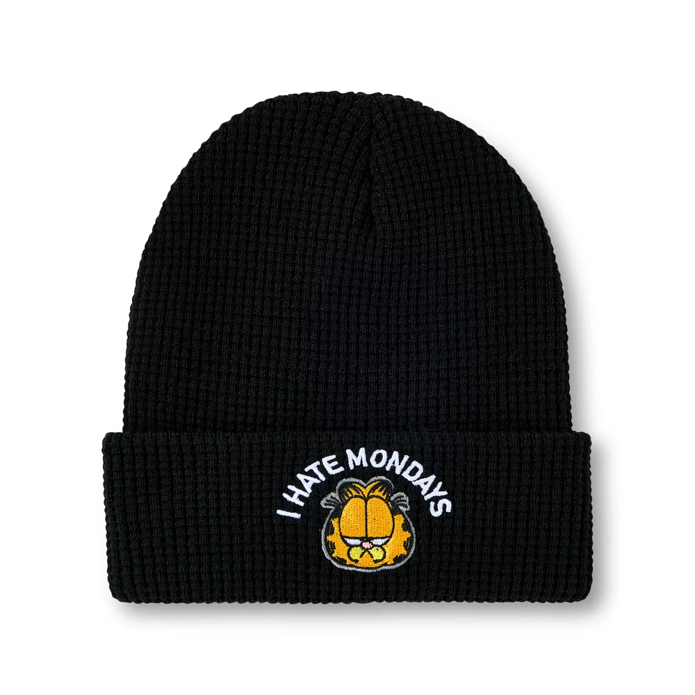 I Hate Mondays Knit Cuff Beanie Hat - Garfield