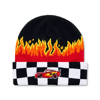 Lightning McQueen Checker Flame Cuff Beanie Hat - Cars