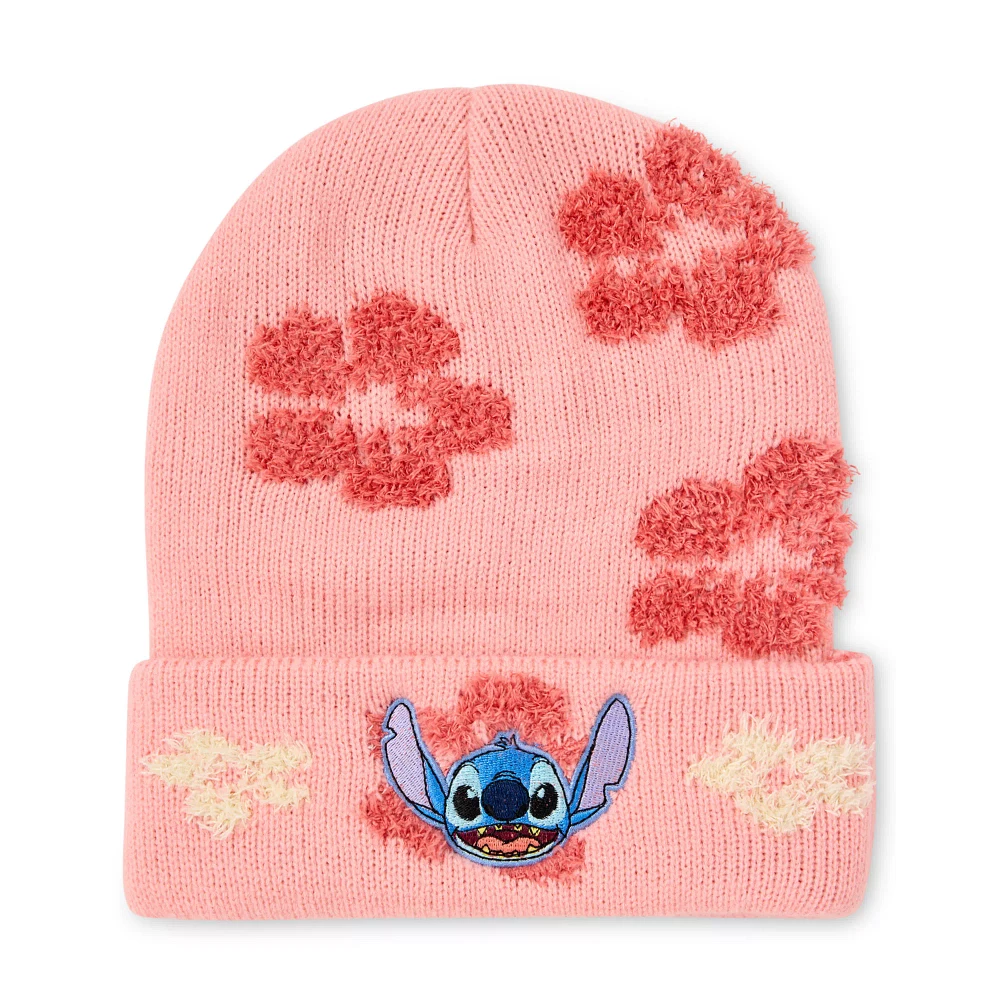 Lilo & Stitch Floral Knit Beanie Hat