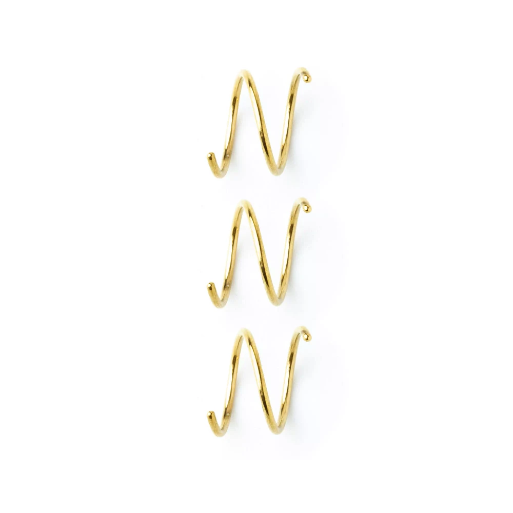 Multi-Pack Goldtone Spiral Nose Hoops 3 Pack - 20 Gauge