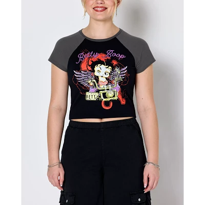 Betty Boop Angel Wings Motorcycle Baby T Shirt