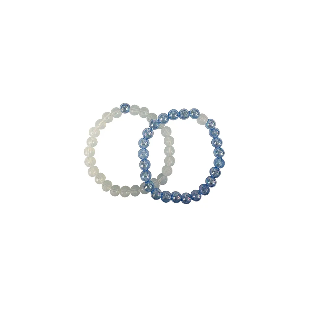 Blue and White Long Distance Beaded Bracelets