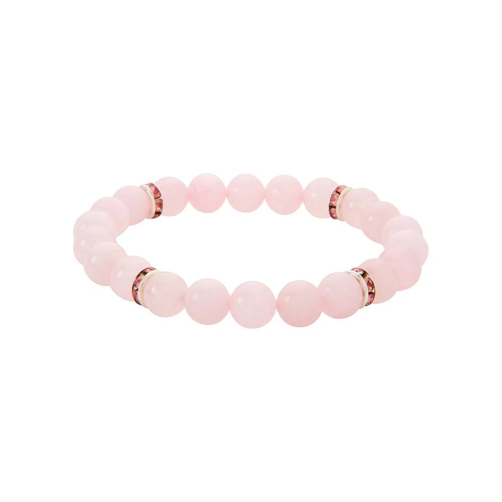 Rose Quartz Stretch Beaded Bracelet