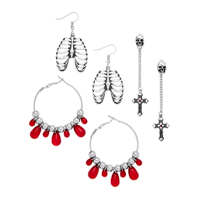 Multi-Pack Gothic Dangle Earrings - 3 Pack