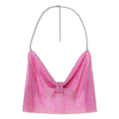 Pink Chain Bow Crop Top