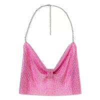 Pink Chain Bow Crop Top