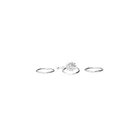 Multi-Pack CZ Aurora Borealis Effect Silvertone Hoop Nose Rings 3 Pack - 20 Gauge