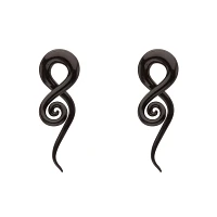 Black Glass Spiral Plugs