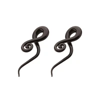 Black Glass Spiral Plugs