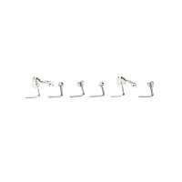 Multi-Pack Red Heart L-Bend Nose Pins 6 Pack - 20 Gauge