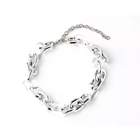 Silvertone Large Link Chain Choker Necklace