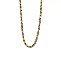 Goldtone Swirl Link Chain Necklace