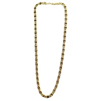 Goldtone Swirl Link Chain Necklace