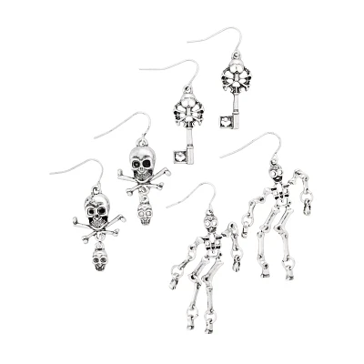 Multi-Pack Skeletal Dangle Earrings - 3 Pack